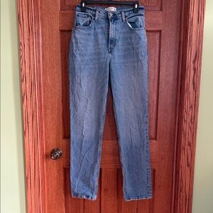 Abercrombie & Fitch Light Blue High-Rise Straight Jeans